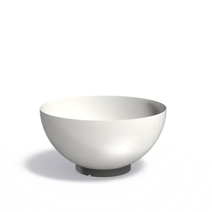 Ronde moderne plantenbak van gecoat staal