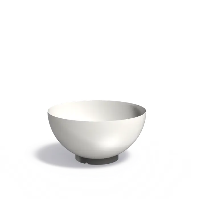 Ronde moderne plantenbak van gecoat staal