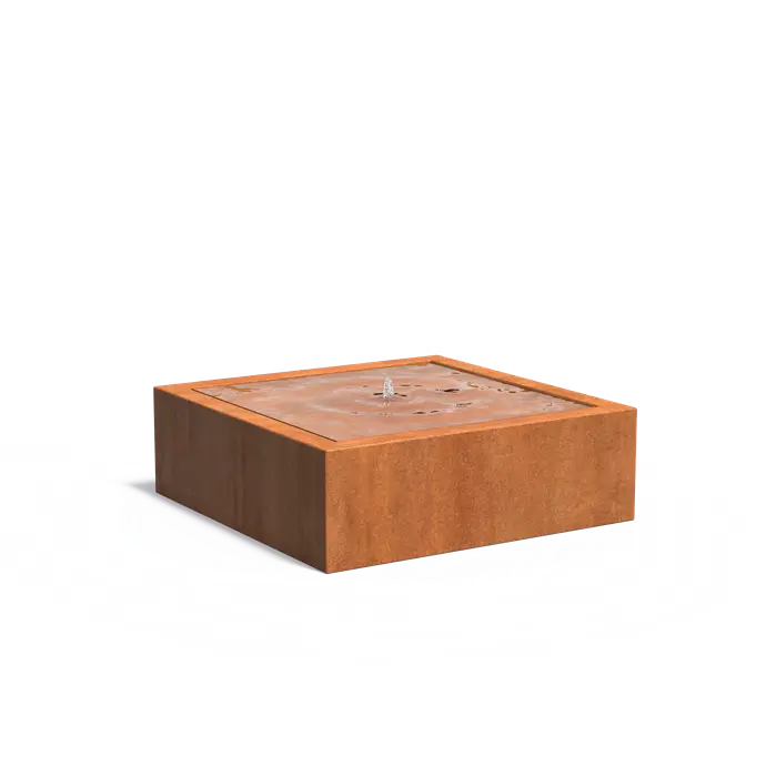 Watertafel met LED-verlichting en fontein vierkant