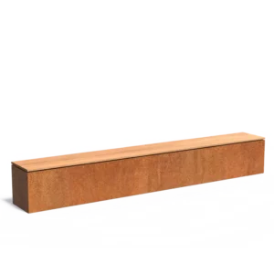 ElevBench 300 cortenstaal bank met houten zitting