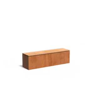 ElevBench 150 cortenstaal bank met houten zitting